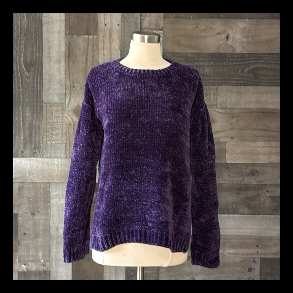 The Children’s Place purple sweater girls size 16 sparkly fleece girlhoodcore